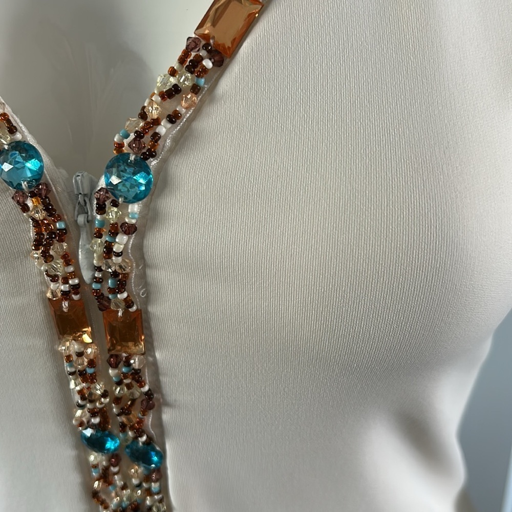 Joseph Ribkoff Jewelled Zip Tank Top - Picture 4 of 12